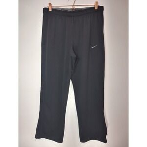 Nike Mens Dri-FIT Training Pants Black Mesh Side Panel Ankle Zip XL 30x30.5